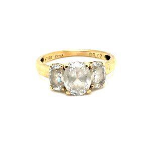 14K Gold 3-Cz Ring